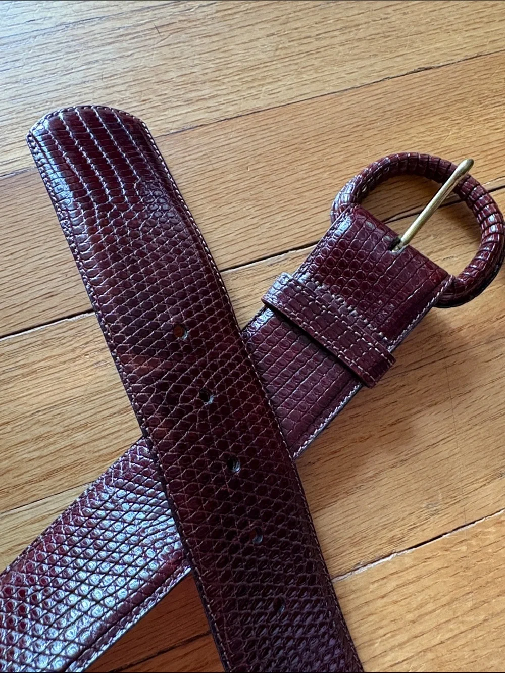 Torino calcutta lizard leather belt
